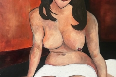 Seated Nude (After-Modigliani) -  61 x 91cm  - 2019